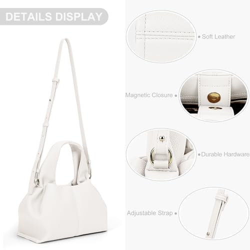 Image of Juoxeepy Crossbody Bag Purse Satchel Handbag for Women Shoulder Bag Chic Dumpling Cloud Bag Clutch Purse