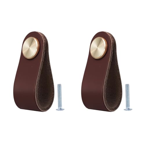 2 Piezas Tiradores Cuero para Muebles Manija Del Gabinete de Cuero Tiradores Cajon Pomos de Piel para Armarios Pomos Decorativos para Muebles Colgantes