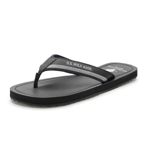 Image of U.S. POLO ASSN. USPA| OVI BLACK| Stylish slider Slippers for Man