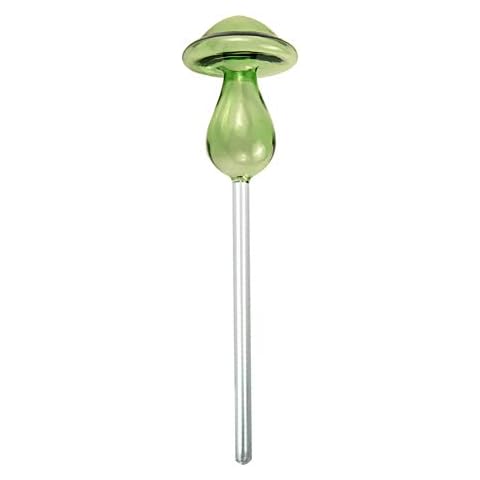 LWAN3 Plant Self Watering Bulbs, Mushroom Shape Hand-blown Glass Irrigation Spike, Water Drip Device for Indoor Potted Cover