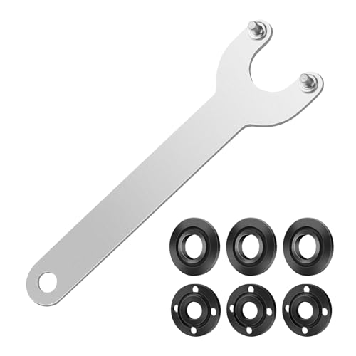 6 accesorios para amoladora angular, con llave flexible de 140 mm y llave de brida, llave angular, kit de tuercas de brida, adaptador de llave para amoladora angular universal