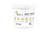 GIRtech Refractory Cement Dry Mix Mortar 5 LB 3110 Degree °F High Temp Heat Resistant Mortar for Repairing & Masonry, Fire Brick Lining Fire Pit, Fireplace, Kiln, Furnace, Forge