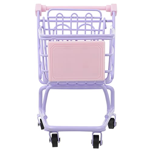 jojofuny Kinder Einkaufswagen Spielzeug Puppenhaus Zubehör Miniatur Handwagen Supermarkt Wagen Mini Ablagekorb Küche…