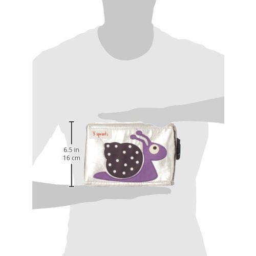 3 Sprouts Lunch Bag, Snail, Purple