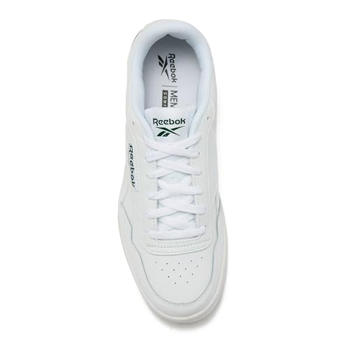 Reebok Court Advance Sneakers for Men - Casual Tennis Mens Shoes Size 6 to 15, White or Black, FFP- Footwear White/Footwear White/Clover Green, 13