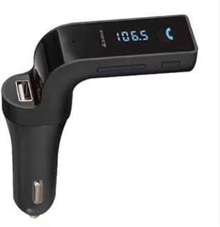 UGMA PRODUCTS CARG7 Universal Wireless Bluetooth FM Transmitter in-Car FM Adapter Car Kit with Hand-Free Call/Stereo Music Player and USB Car Charger for All Android and iOS Devices (Colour)