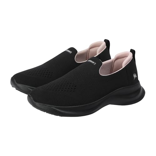 Image of Neeman's Knit Lite Slip Ons for Women | Lightweight Breathable Knit Slip-On Sneakers | Cushioned EVA Sole | Soft Stretch Upper | Comfortable Casual, Office & Walking Shoes