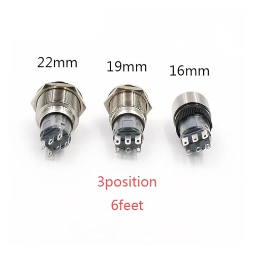 Bouton de sélection en métal DPDT étanche pour alimentation