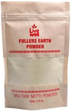 Livewell Fullers Earth Powder for Skincare and Haircare (100g)