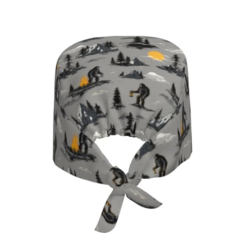 Image of Adjustable Scrub Cap with Sweatband, Breathable Working Hat for Men /Women