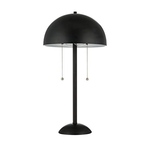 Rivet Dome-Shaped Table Lamp, Aster Modern, with Bulb, 21"H, Black
