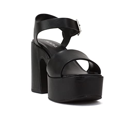 Soda Launch ~ Women Open Toe Ankle Strap Platform Chunky High Heeled Sandal4