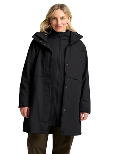Jack Wolfskin Damen Baylight 3in1 W Coat, Schwarz, M EU