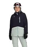 Obermeyer Womens First Tracks Ski Jacket, Insulated and 15K mm Waterproof Breathable with 2-way Stretch, Black, Size 8