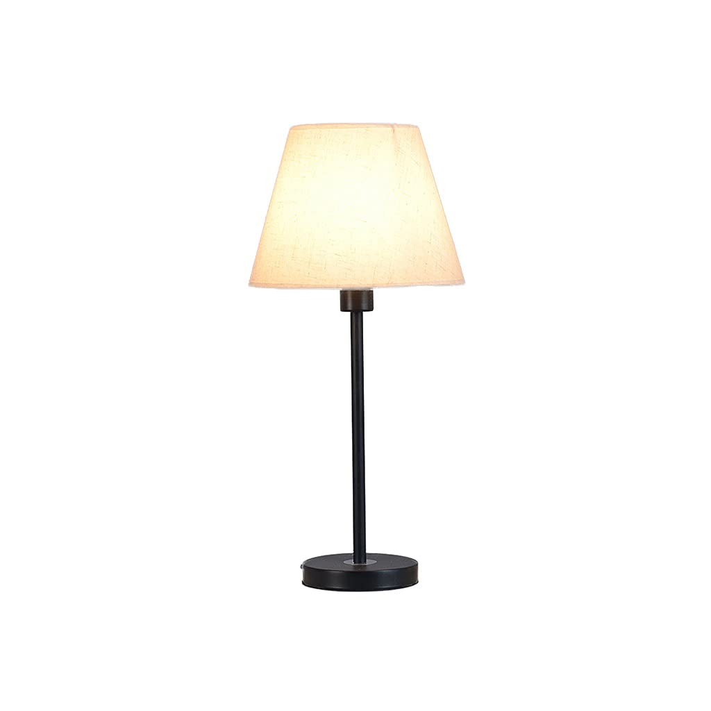 Lámpara de mesa Lampada da tavolo con paralume in tessuto Lampada da comodino semplice lampada da comodino in ferro semplice adatto for soggiorno e camera da letto dormitorio y sala de estar