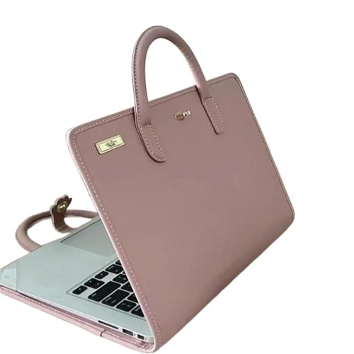 PU Laptop Sleeve Pink With Handle Protective Case Laptop Bag(13 inch)