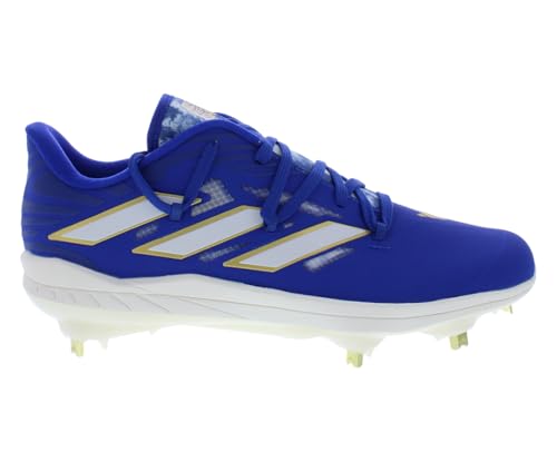 adidas Adizero Afterburner 9 Mens Shoes Size 14, Color: Royal Blue/Cloud White/Gold Metallic-Blue