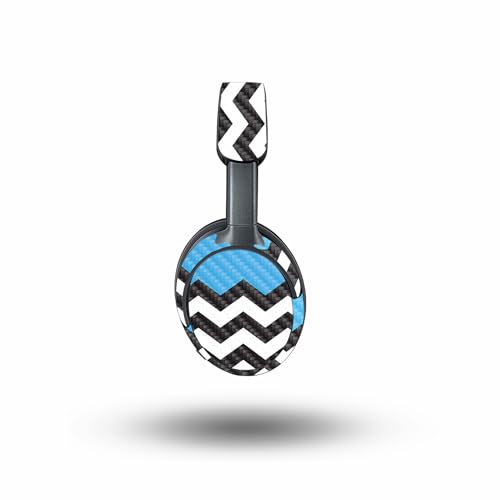 Image of MightySkins Carbon Fiber Skin Compatible with Bose QuietComfort Ultra - Baby Blue Chevron | Protective, Durable Textured Carbon Fiber Finish | Easy to Apply