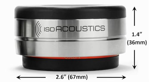 Aisladores IsoAcoustics Orea Bordeaux con absorción multidireccional de vibraciones 3
