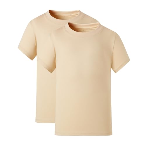 Image of Huata Boys Girls Short Sleeve Tee T-Shirt Crewneck 2 Packs
