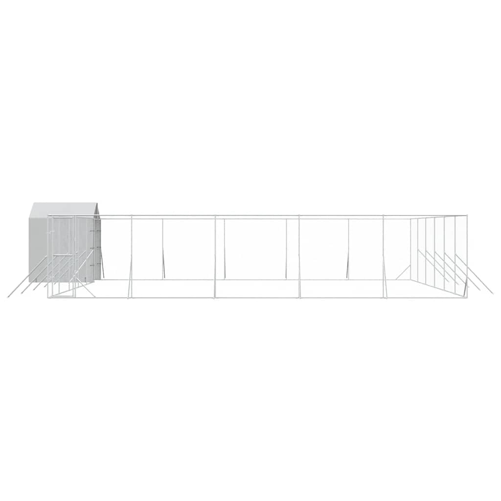 Cuccia esterna in acciaio zincato argento, 12 x 12 x 2,5 m