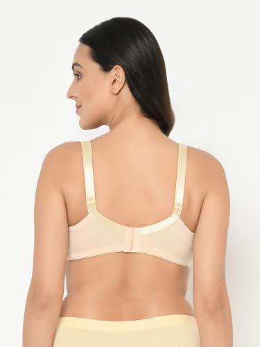 Image of Da Intimo Women's Cotton Non-Padded Non-Wired Full Coverage Bra | Comfortable Adjustable Strap Everyday Bra for Women & Girls -Set of 3 Combo, CL3-D177