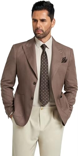 Mens Suit Blazer Slim Fit Sport Jackets for Men Formal Men Sport Coat 2 Button Peak Lapel Blazers for Men Prom Tuxedo Jacket