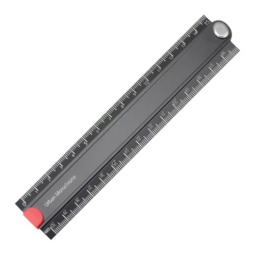 Bâton de mètre pliable – Règle d'angle pliable à 90 degrés | Outil de mesure géométrique en métal pour atelier, rénovation de maison, projets de...