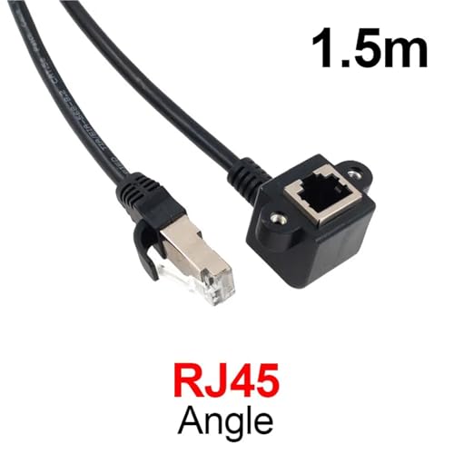 Cable RJ45 acodado que soluciona la falta de espacio con extensión para panel, 1.5m 2
