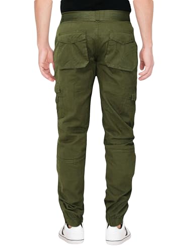 Image of Men's Regular Fit Solid Cargo Pants