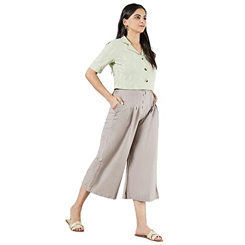 Image of Haute Curry by Shoppers Stop Solid Lapel Collar Regular Womens Tunics & Tops