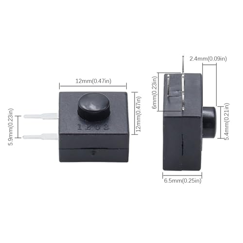 Bouton poussoir 213WD connecteur 12x12 mm mécanique de précision - 6