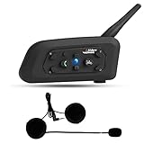 Alta compatibilidad: Compatible con smartphone móvil bluetooth, GPS, mp3, y se puede adaptar a varios tipos de cascos de moto. Teléfono inteligente manos libres dentro de los 10 metros, respondiendo llamadas automáticamente para que pueda concentrarse en conducir.