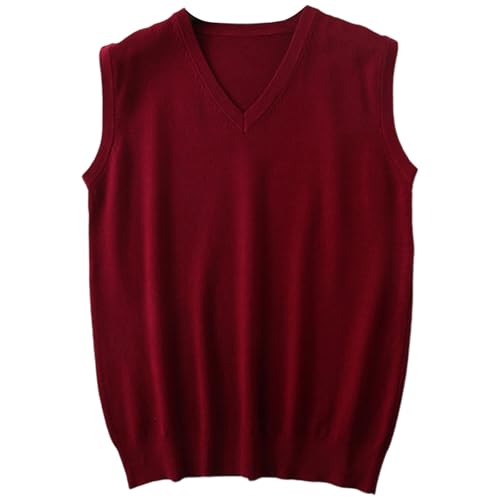 Gilet Homme Maille col V sans manches WWricotta décontracté chic