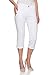 Produktbild Stretch Capri Jeans Hose Tahiti Slim fit Damen Bermuda 7/8 Hose in vielen Farben (W46, Weiss)