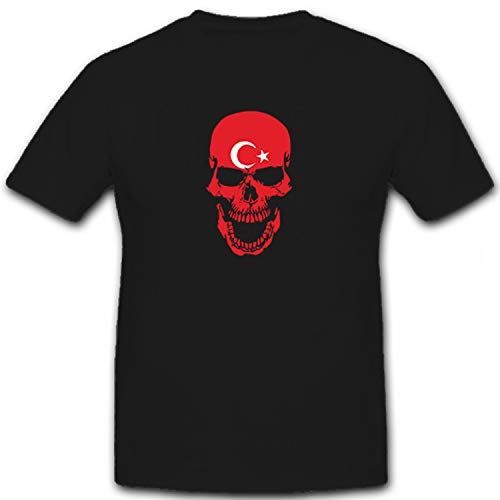 T-Shirt Skull Turquie Noir L Idéal pour Renouveler sa Garde-Robe Rock
