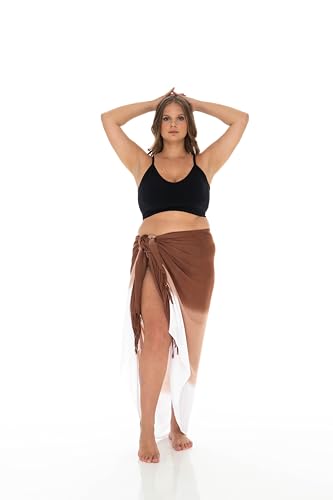 SHU-SHI Sarong Wraps for Women Pareo Swimsuit Coverup Plus Size Beach Skirt Cover Up Ombre4