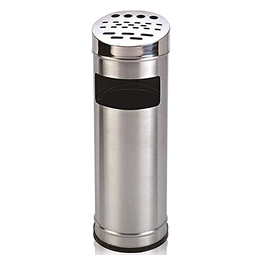 Cendrier de terrasse grande capacité avec collecteur de mégots et corbeille en métal