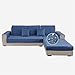 Stretch Sofa Kanapa Slipcovers for L Shape Meble Protector Obejmuje Super Miękkie Poliester Wodoodporne Zwierzęta Pies Kot Sofa Pokrowce Zmywalny (Color : Blue, Size : 27.55"*59.05")