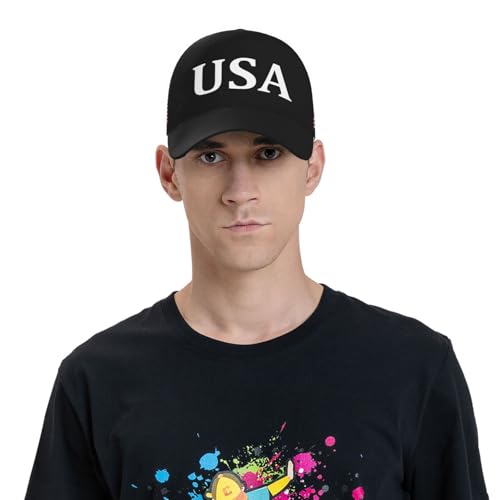 Image of Trucker Hat Distressed Baseball Cap Golf Cap Adjustable Sportswear Hat for Men Women Unisex