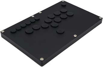 FightBox B1-PS4-BB Ultra Thin All Button Arcade Joystick Game Controller Black Matte Acrylic Panel for PS4/PS3/PC