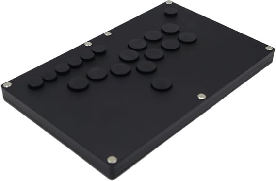 FightBox B1-PS4-BB Ultra Thin All Button Arcade Joystick Game Controller Black Matte Acrylic Panel for PS4/PS3/PC