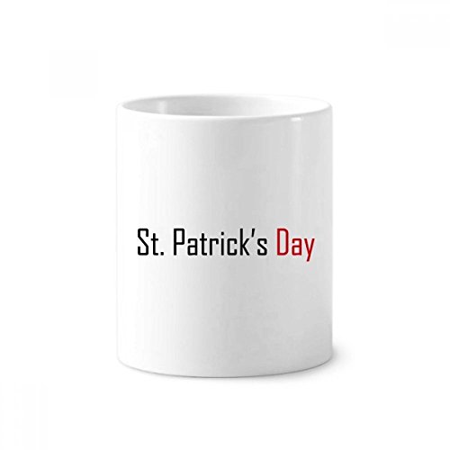 Idée cadeau Saint-Patrick : coupe en céramique blanche 350ml pour brosses et crayons