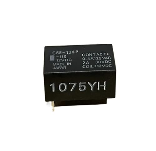 Relé G6E-134P-US 12V CC evita sobrecargas en placas de 5 pines