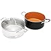 Amazon Basics Ceramic Nonstick Pots and Pans Cookware Set, Dishwasher & Oven Safe, Even Heating, 10-Piece Set, Copper Color