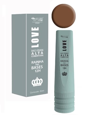 Base Líquida Max Love Alta Cobertura Rainha Das Bases - 12 Horas, Acabamento Matte, Cor 617, Maquiagem Longa Duração