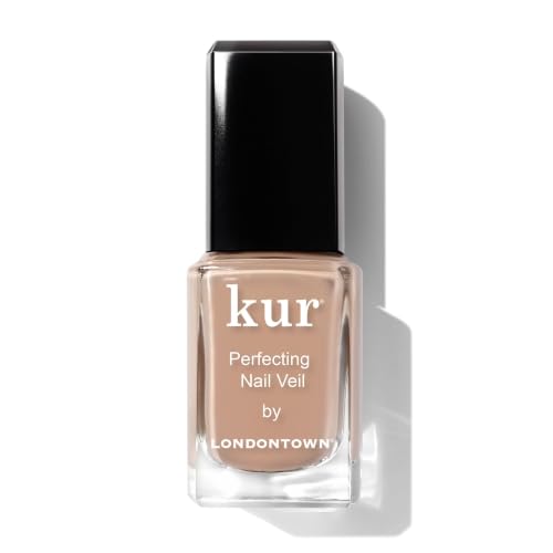 LONDONTOWN Perfecting Nail Veil, Sheer, Buildable Nail Tint Plus Nail Strengthener, Hydrates & Conditions Nails, #6 Creamy Latté Tint, 0.4 Fl Oz
