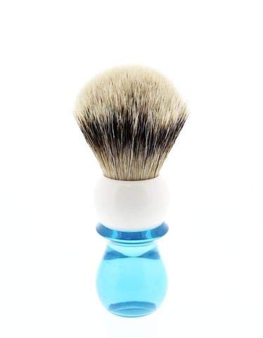 WCS Two-Tone Tall Silvertip Shaving Brush, Blue & White