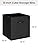 StorageWorks Black Storage Cubes, 13-inch Leather Bins with Handle, Cube Organizer Baskets for Shelves and Closet, Collapsible Storage Bins, 4-Pack