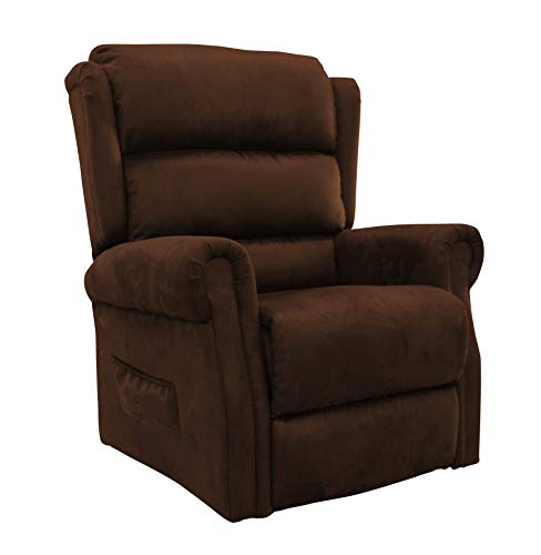 Sillón Relax Reclinable Eléctrico Levanta Personas Orejero Totalmente Eléctrico Piel de NOBUCK